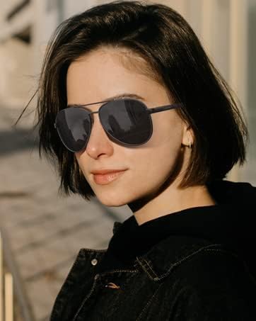LUENX Aviator Sunglasses for Men Women Polarized - UV400 Protection, Stylish Shades, Driving, Outdoor Activities