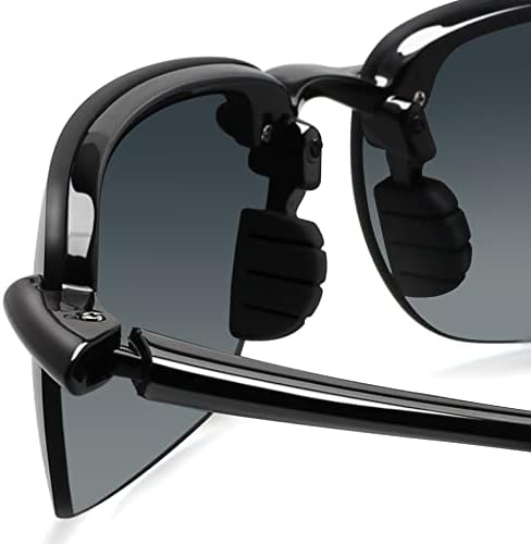 JULI Sports Sunglasses for Men Women Tr90 Rimless Frame for Running Fishing Baseball Driving MJ8001