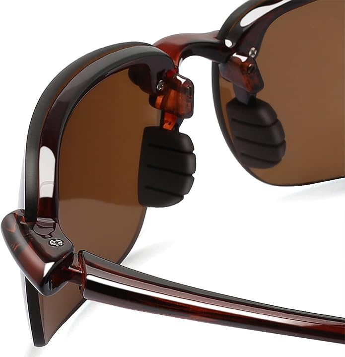 JULI Sports Sunglasses for Men Women Tr90 Rimless Frame for Running Fishing Baseball Driving MJ8001