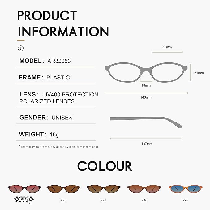 Retro Oval Cat Eye Sunglasses for Women Y2k Trendy Narrow Sunnies Designer Sun Glasses AR82253