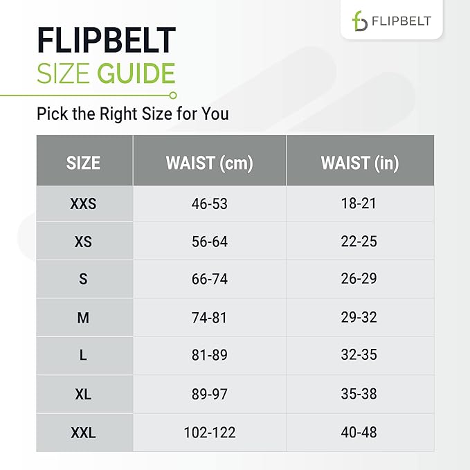 FlipBelt Classic Running Belt, Running Fanny Pack for Women and Men, USA Company