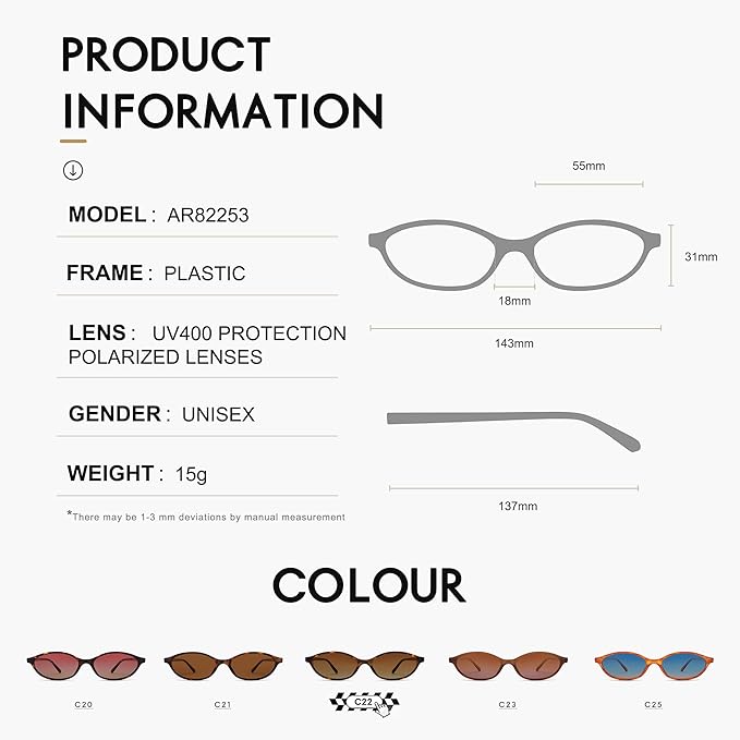 Retro Oval Cat Eye Sunglasses for Women Y2k Trendy Narrow Sunnies Designer Sun Glasses AR82253