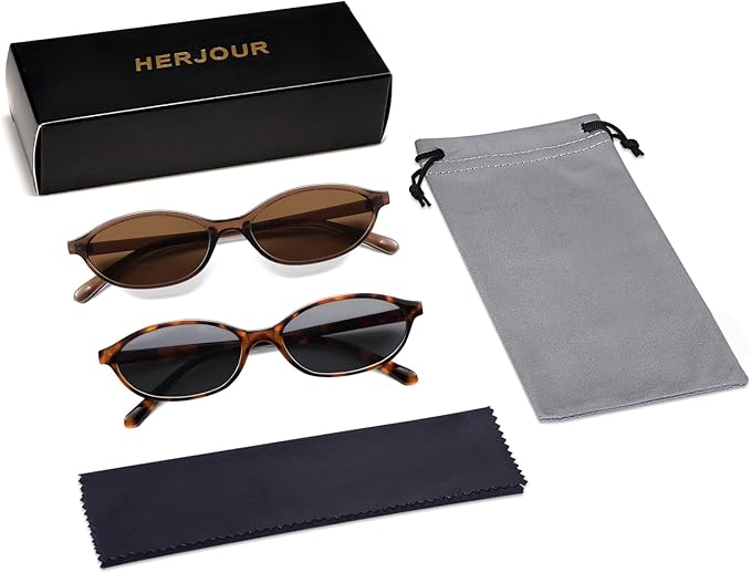 Retro Oval Cat Eye Sunglasses for Women Y2k Trendy Narrow Sunnies Designer Sun Glasses AR82253