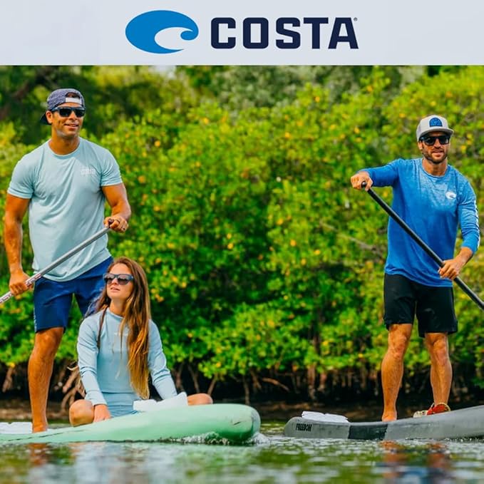 Costa Del Mar Sunglasses for Men - Brine Mens Polarized Sunglasses - Fishing, Boating & Beach UV Protection - Size 59-580G