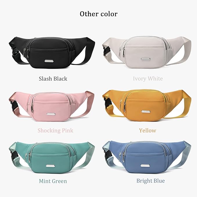 DAITET Crossbody Fanny Pack for Men&Women,Large Waist Bag & Hip Bum Bag with Adjustable Strap for Outdoors Workout Traveling Casual Running Hiking Cycling