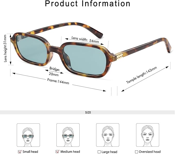 Retro Rectangular Sunglasses for Women Vintage Fashion Trendy Funny Small 90s Square Sunnies 2025 AP3698
