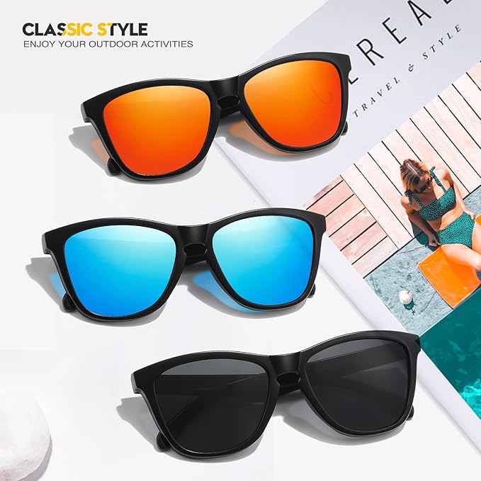 Sunglasses Womens Polarized Sunglasses for Mens Womens Retro Mirror Lens for Driving Fishing UV400 Protection