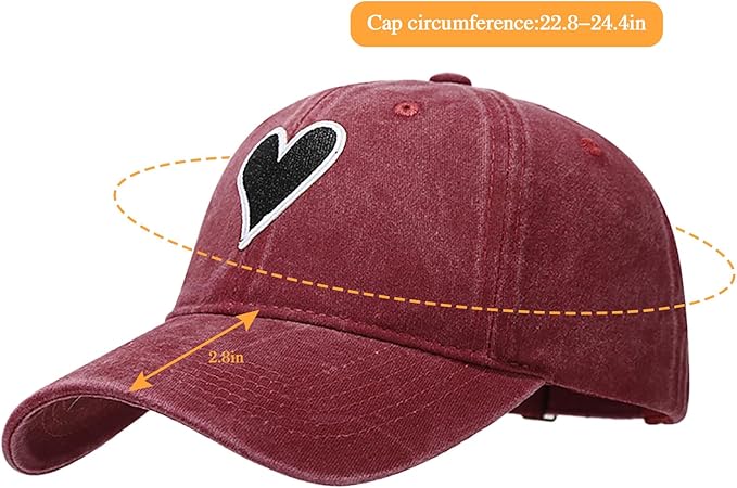 XYIYI Vintage Washed Distressed Baseball Cap Adjustable Cotton Dad Hat for Women Men