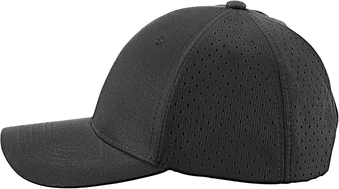 VEVOR Baseball Cap, Plain Baseball Hat with Breathable Fabric, Adjustable Size, Lightweight Summer Thin Sports Caps Ideal for Running, Workouts, or Outdoor Activities, 1 Pc, Black