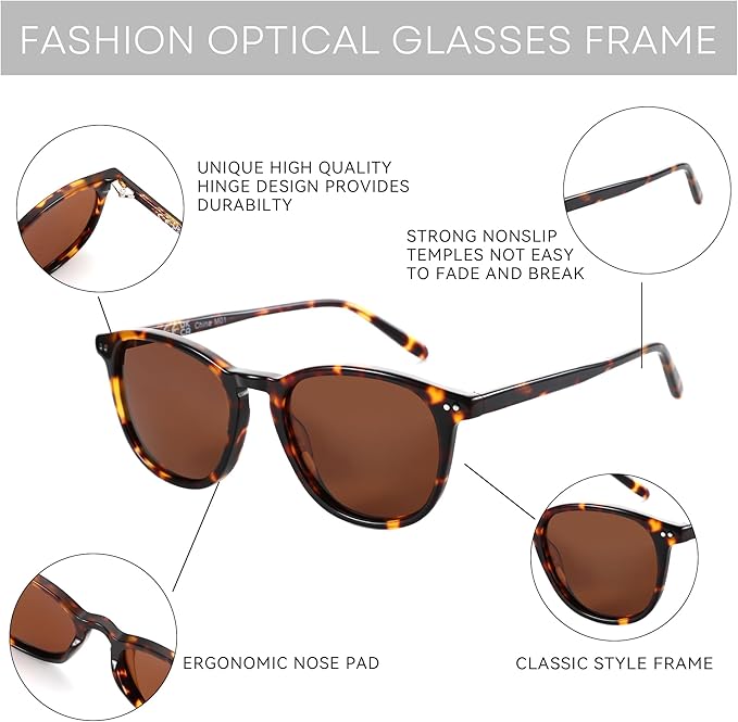 ZENOTTIC Round Polarized Sunglasses Women: UV400 Protection Classic Retro Circle Shades for Driving Fishing Golf Fashion