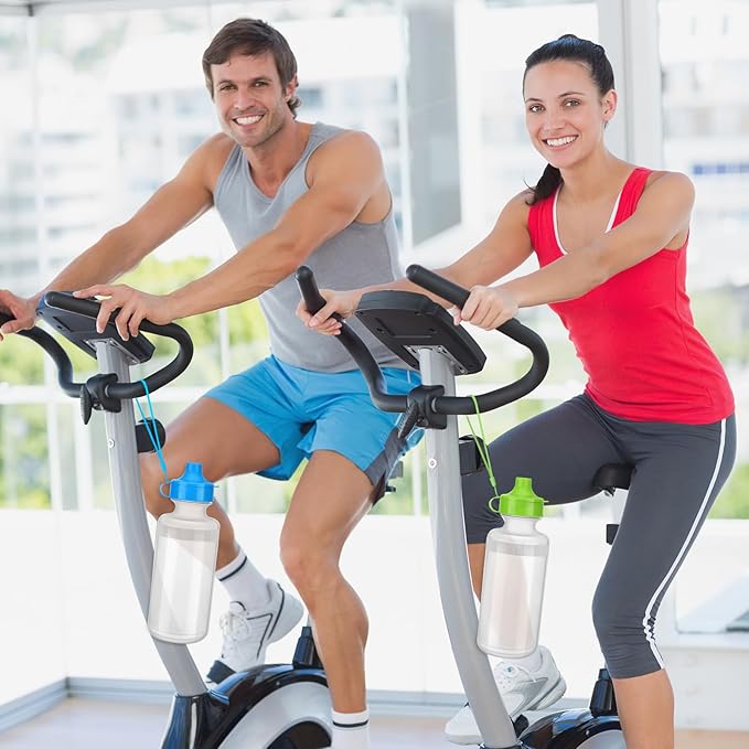 72 Pcs Reusable Water Bottles Bulk 20 oz Squeeze Plastic Sports Water Bottles with Nylon Strap Leak Proof Blank DIY Cups for Travel Hiking Cycling Sport Event Team Gifts