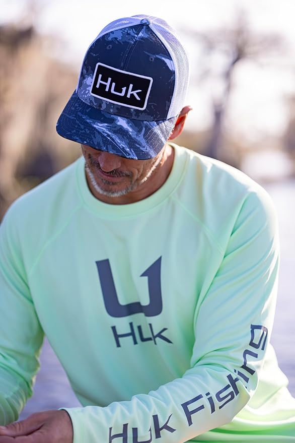 HUK Men's Trucker, Anti-Glare Snapback Fishing Hat