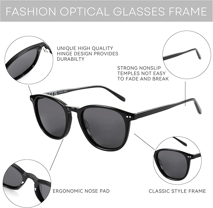 ZENOTTIC Round Polarized Sunglasses Women: UV400 Protection Classic Retro Circle Shades for Driving Fishing Golf Fashion