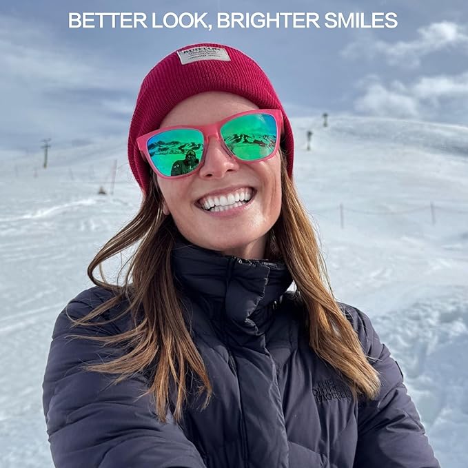 Jefoo Polarized Sports Sunglasses for Women Men Running Retro Trendy Sun Glasses UV400 Protection Tangle Free