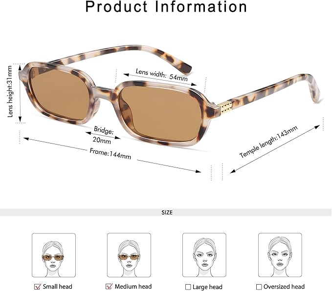 Retro Rectangular Sunglasses for Women Vintage Fashion Trendy Funny Small 90s Square Sunnies 2025 AP3698