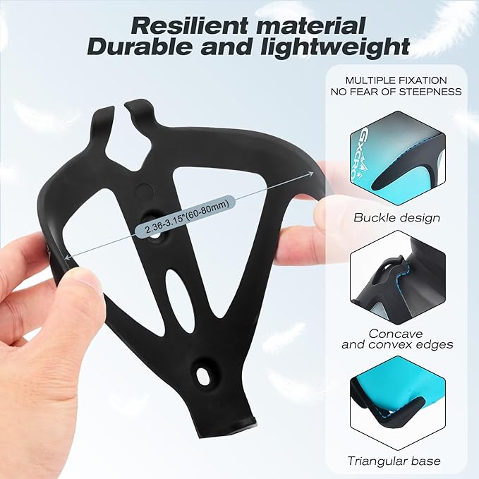 GXCROR Bike Water Bottle Holder, Durable Non-Slip Lightweight Universal Bicycle Bottle Cage for Mountain/Road Cycling Accessories