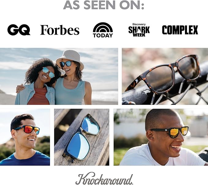 Knockaround Fast Lanes and Fast Lanes Sport Polarized Lightweight Sunglasses for Men & Women - UV400 Protection - Running