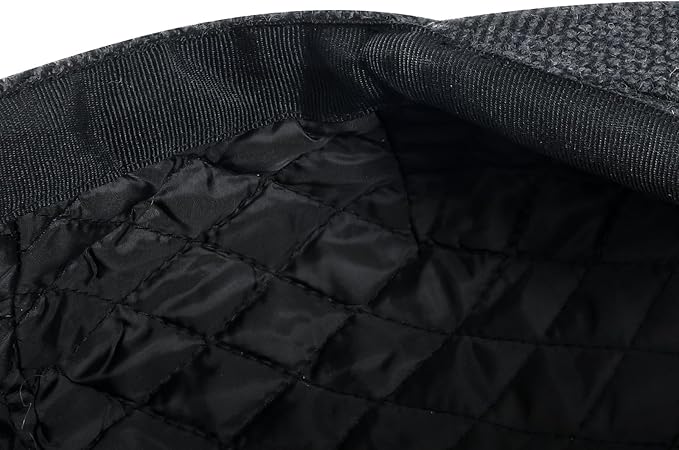 Men Wool Blend 8 Panel Newsboy Cap Tweed Cabbie Hat Snap Brim