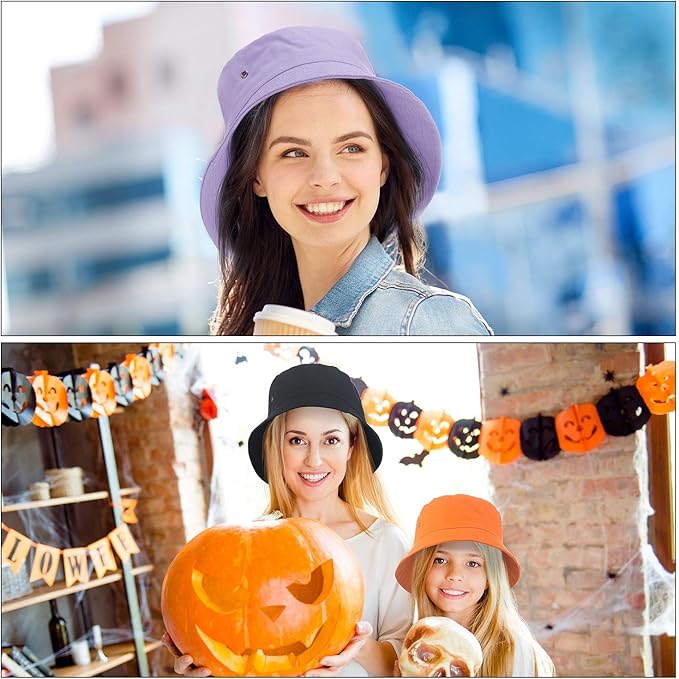 4 Pieces Bucket Hat Sun Packable Travel Beach Fishing Hat for Men Women