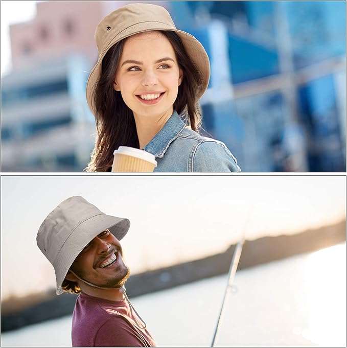 4 Pieces Bucket Hat Sun Packable Travel Beach Fishing Hat for Men Women