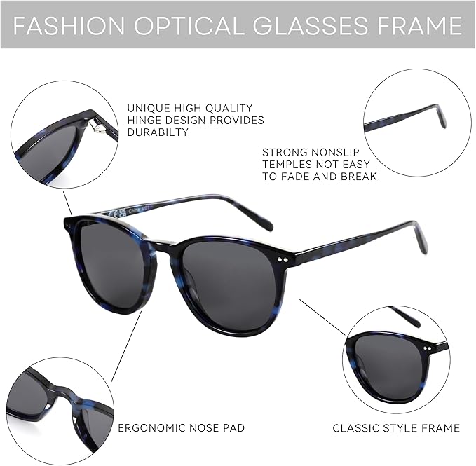 ZENOTTIC Round Polarized Sunglasses Women: UV400 Protection Classic Retro Circle Shades for Driving Fishing Golf Fashion