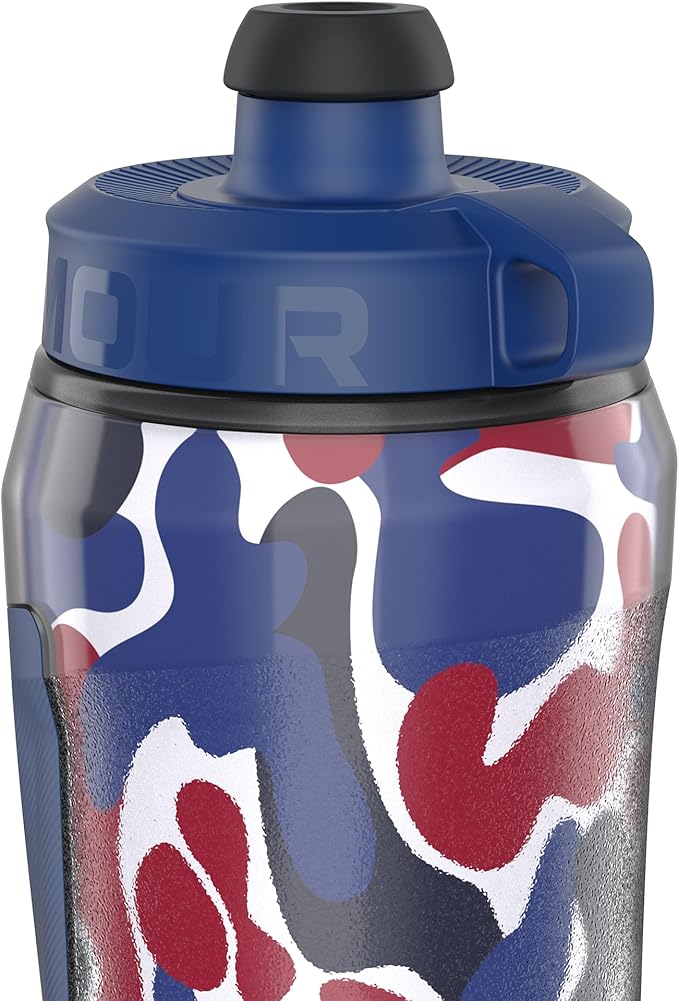 Under Armour 28oz Playmaker Squeeze Insulated 2 - Sports Water Jug, Leak Resistant for Baseball, Football & More, Royal Hypercamo