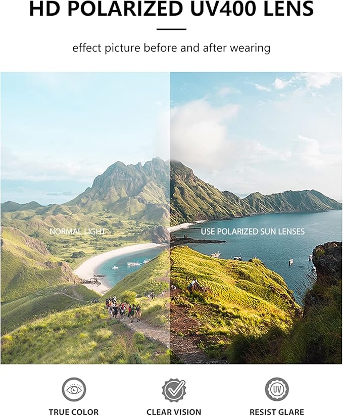 ZENOTTIC Aviator Wood Polarized Sunglasses for Men 100% UV Protection Fishing Driving Golf