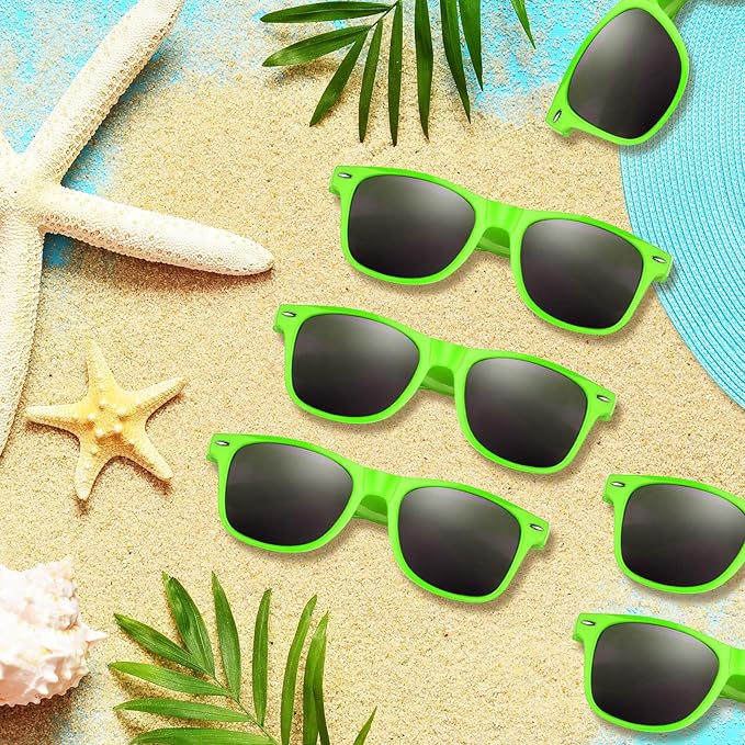ASTARON Black Sunglasses Bulk, 6/12/24/48 Pack Sunglasses Party Favors for Summer Beach Pool Birthday Wedding Party Supplies