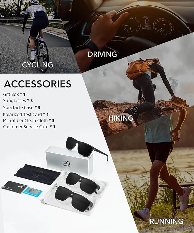 Polarized Sunglasses Men, Mens Sunglasses Polarized UV protection Lightweight Sun Glasses for Driving Fishing Golf