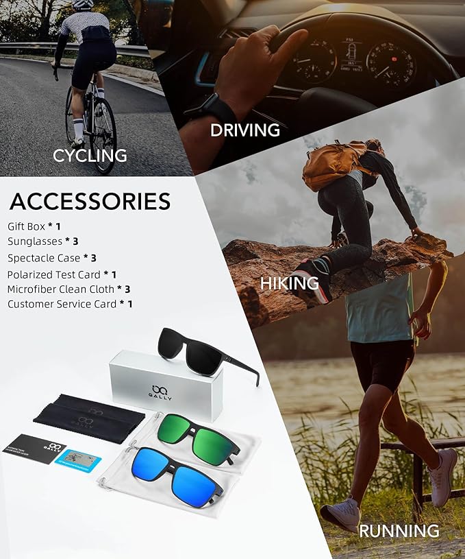 Polarized Sunglasses Men, Mens Sunglasses Polarized UV protection Lightweight Sun Glasses for Driving Fishing Golf