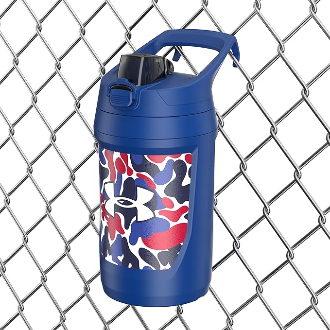 Under Armour 32 oz Insulated Water Bottles - Sports Water Jug with Fence Hook, Leak Resistant for Baseball, Football & More, 32 oz Insulated, Royal Hypercamo