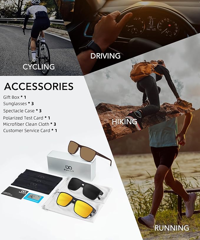 Polarized Sunglasses Men, Mens Sunglasses Polarized UV protection Lightweight Sun Glasses for Driving Fishing Golf