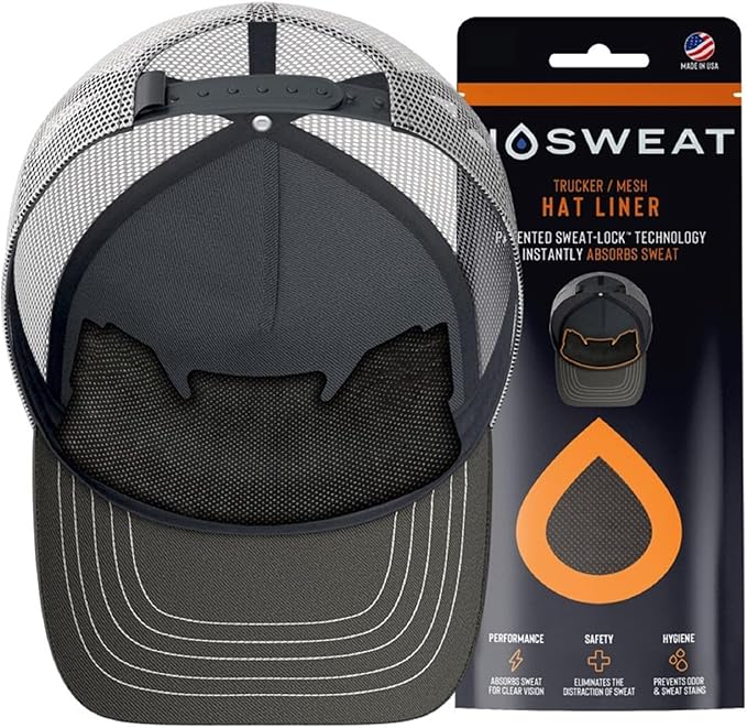 Trucker Hat Sweat Liner & Mesh Hat Sweat Guard Bands | Prevents Odor & Stains | Made in The USA - 3 | 6 | 12 | 25 Pack