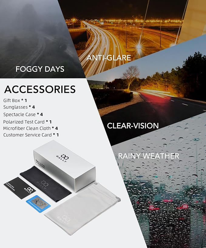 Polarized Sunglasses Men, Mens Sunglasses Polarized UV protection Lightweight Sun Glasses for Driving Fishing Golf