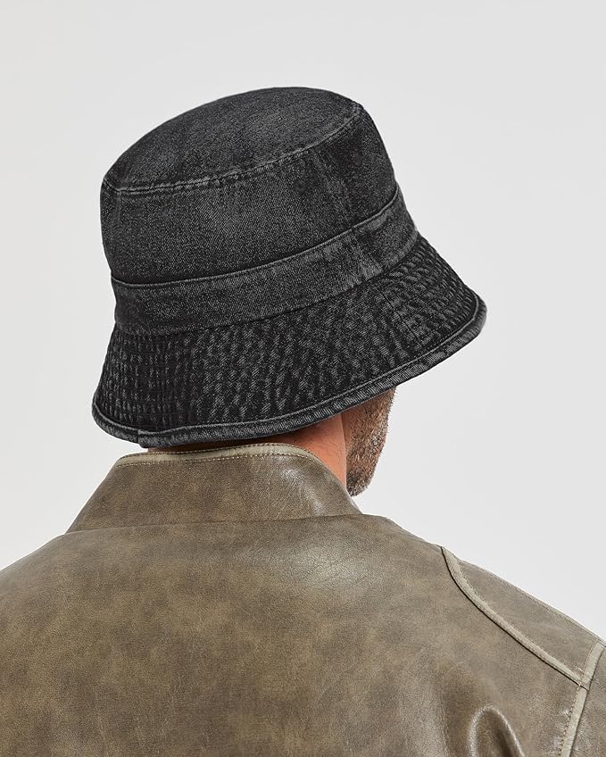 Zylioo XXL XL L M Denim Bucket Sun Hat,Oversized Jean Fisherman Hats,Adjustable Packable Summer Travel Hats
