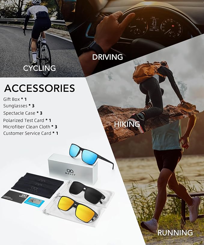 Polarized Sunglasses Men, Mens Sunglasses Polarized UV protection Lightweight Sun Glasses for Driving Fishing Golf