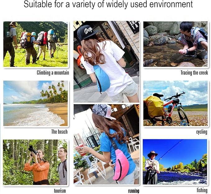 DAITET Crossbody Fanny Pack for Men&Women,Large Waist Bag & Hip Bum Bag with Adjustable Strap for Outdoors Workout Traveling Casual Running Hiking Cycling