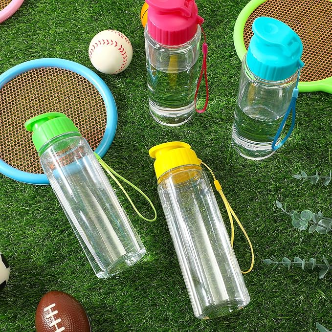 Mifoci 20 Pieces Water Bottle Bulk 17 oz Plastic Water Bottles Bulk Gym Sports Adults Reusable Large Bottles with Leak Proof Flip Top for Party Outdoor (Regular Style,Colorful)