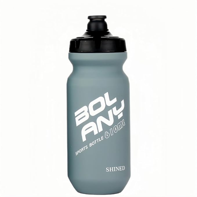 20oz Lightweight Sports Water Bottle PP Material BPA Free Squeeze Jet Straight Drink Cup Portable Outdoor Cycling Bottle (Grey)