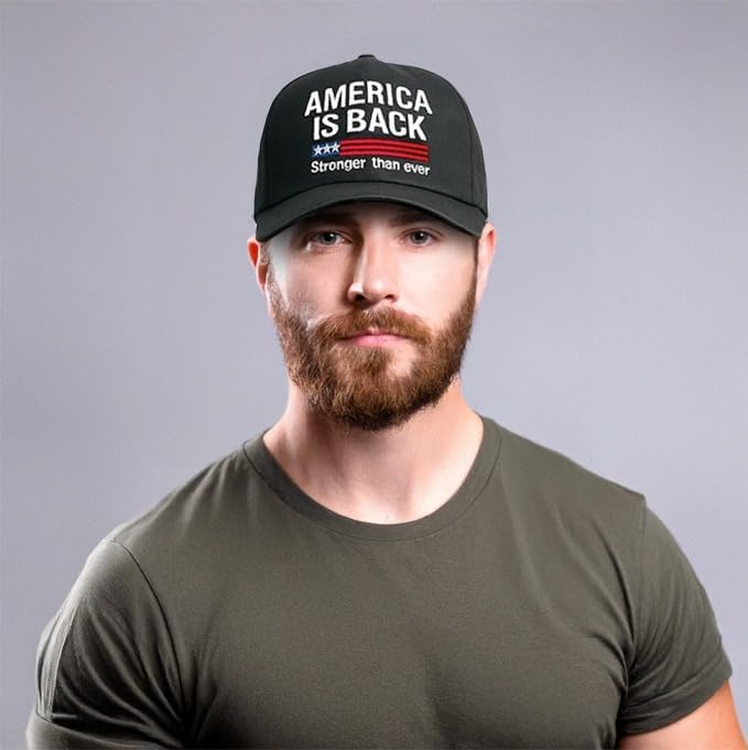 Zadin American Flag Hat for Men Women, USA Hats Baseball Cap, Patriotic Caps Outfit Accessories, Trucker Apparel