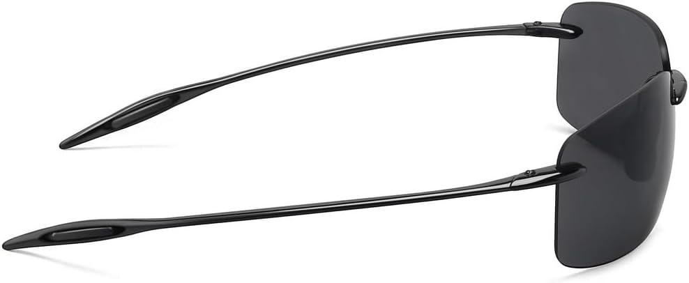 WISTON Sports Polarized Sunglasses for Men Women Tr90 Rimless Frame for Running Fishing Baseball Driving W8001