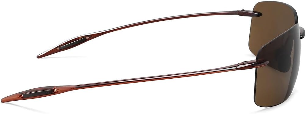 WISTON Sports Polarized Sunglasses for Men Women Tr90 Rimless Frame for Running Fishing Baseball Driving W8001