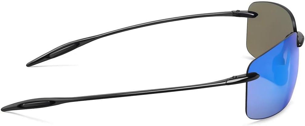 WISTON Sports Polarized Sunglasses for Men Women Tr90 Rimless Frame for Running Fishing Baseball Driving W8001