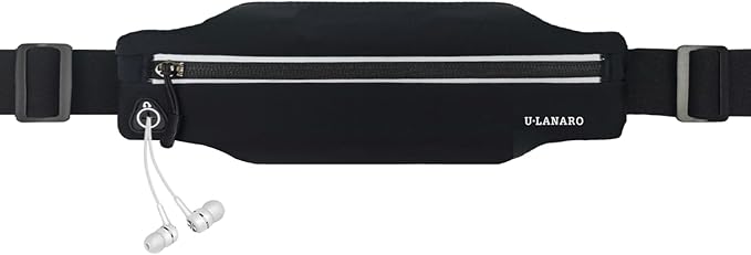 Slim Running Belt Fanny Pack for Men Women, Running Phone Holder Runners Pouch Waist Pack for Workout, Money Belt, Running Gear Accessories [Fits ALL Phones]