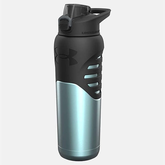 Under Armour 24Oz Stainless Steel Water Bottle, Insulated, Carabiner Easy Carry Hook, Leak Proof, Kids & Adults, All Sports, Gym