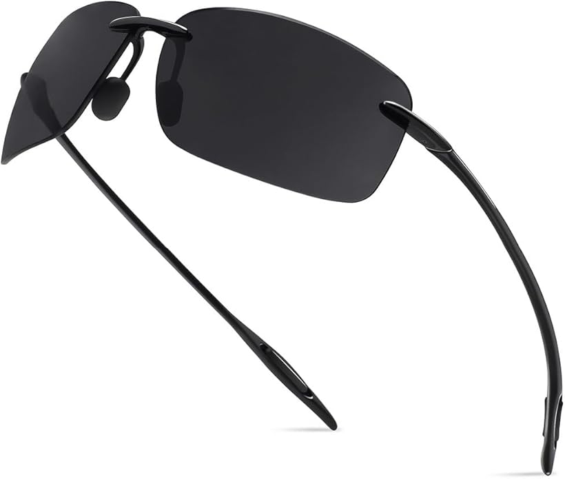 WISTON Sports Polarized Sunglasses for Men Women Tr90 Rimless Frame for Running Fishing Baseball Driving W8001