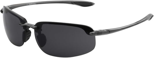 JULI Sports Sunglasses for Men Women Tr90 Rimless Frame for Running Fishing Baseball Driving MJ8001