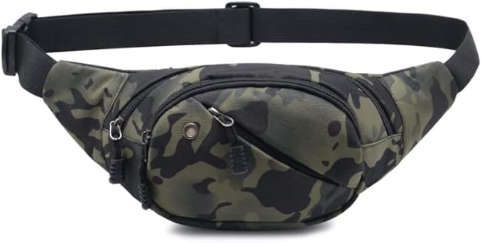 DAITET Crossbody Fanny Pack for Men&Women,Large Waist Bag & Hip Bum Bag with Adjustable Strap for Outdoors Workout Traveling Casual Running Hiking Cycling