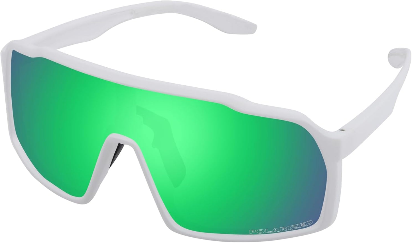 Sports Polarized Sunglasses for Men Women Outdoor Sunglasses UV400 Protection Lens with Nose Pads