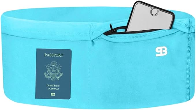 StashBandz Running Belt for Women & Men – No-Bounce Fanny Pack with 4 Secure Pockets & Zipper for Phone, Money & Essentials – Flip Belt Style Design for Running, Travel & Everyday Use